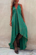 Febedress V Neck High Low Hem Tie Dye Maxi Cami Dress