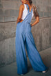 Febedress Pocketed Wide Leg Baggy Denim Overalls