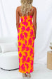 Febedress One Shoulder Side Split Printed Cami Maxi Dress