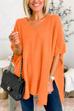 10 Colors V Neck Loose Fit Solid Poncho Sweater